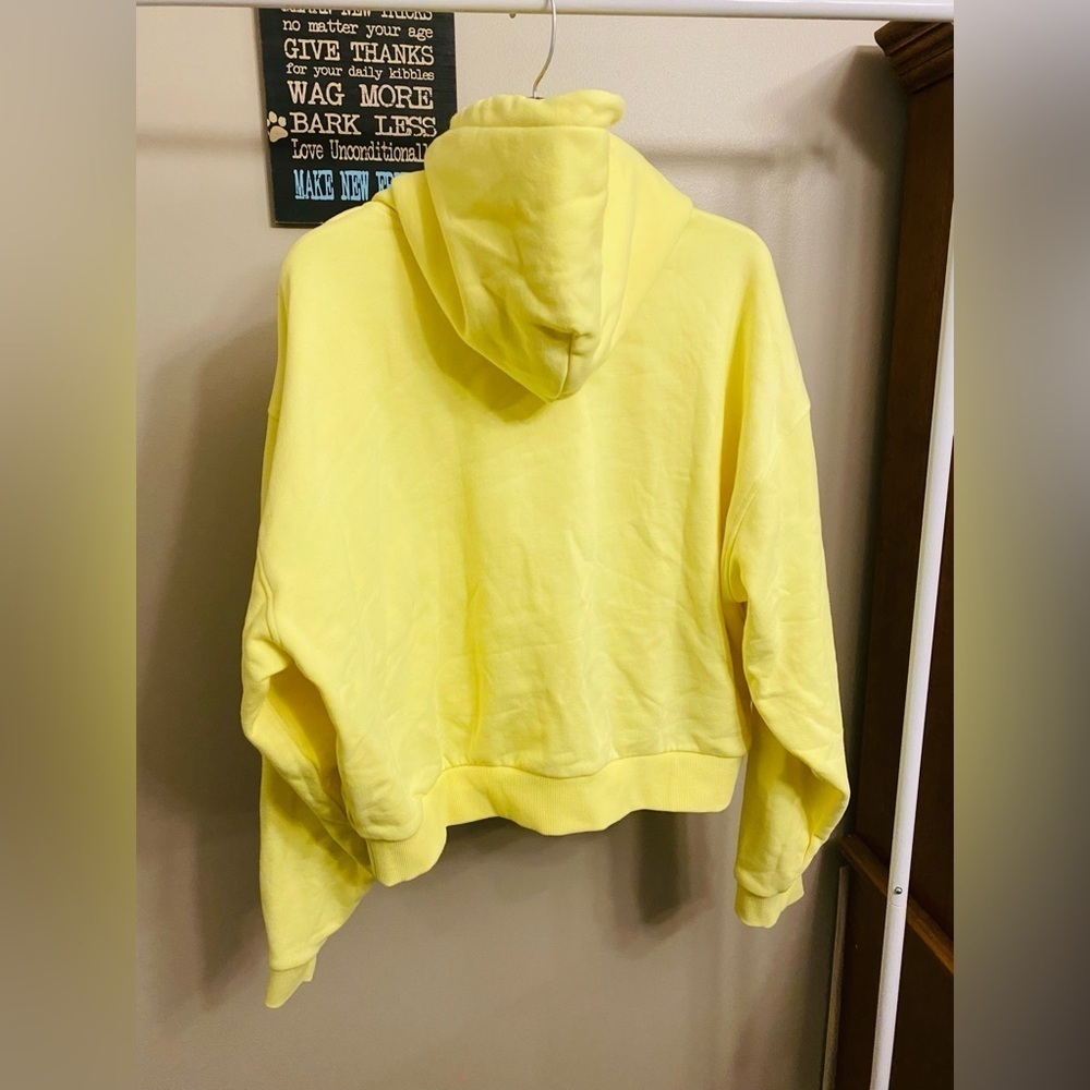 NWT Teddy Fresh neon yellow cropped hoodie - Picture 4 of 10